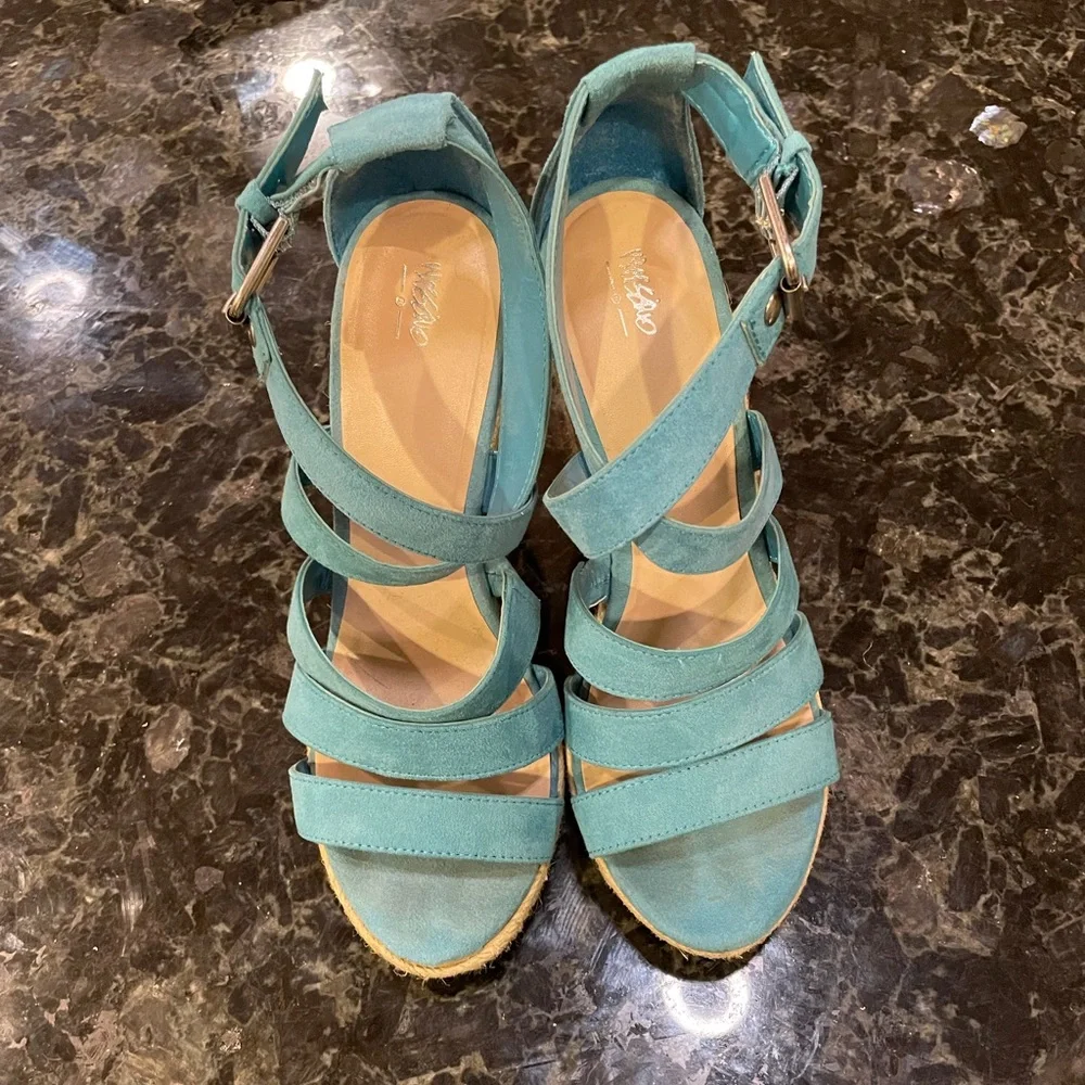PERFECT Turquoise Espadrilles Wedge